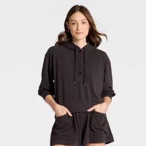 Universal Thread Dark Gray Hoodie Sweatshirt Size Large